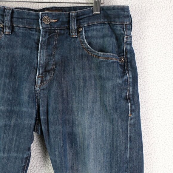 34 Heritage Jeans Mens 32X28 Blue Stone Wash Courage Mid Rise Straight Stretch - Picture 2 of 12